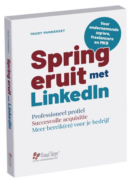 Cover boek Spring eruit met LinkedIn_3d Trudy Pannekeet