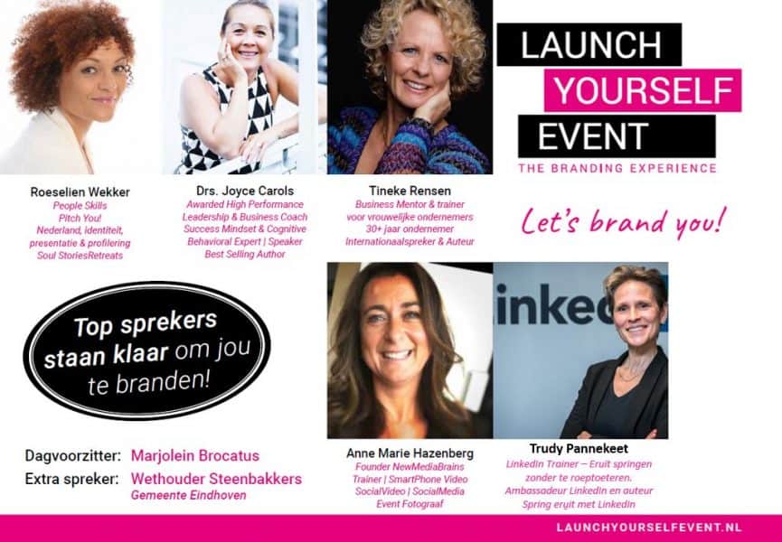 Launch Yourself Event 2021 - TOP sprekers workshops - Trudy Pannekeet en anderen