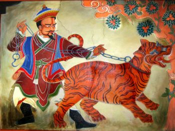 Guru Rinpoche en tijger
