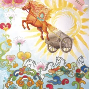 Ansichtkaart Jaar van het Vuur Paard 2026 - per 8 stuks