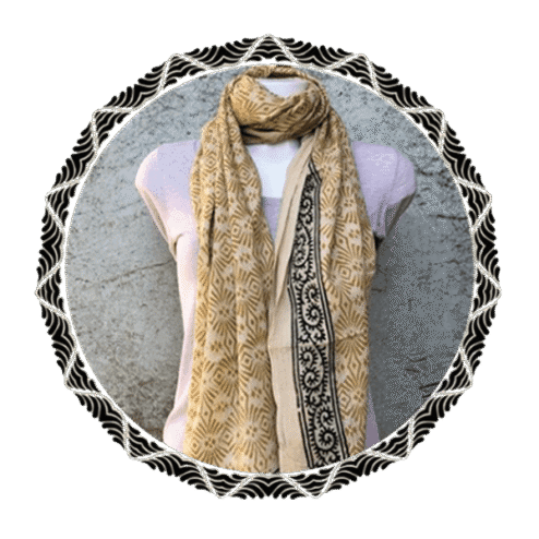 Blockprint sjaals