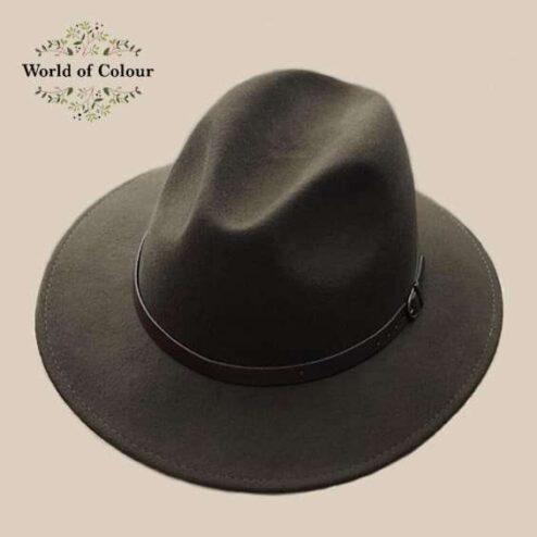 fedora hoed legergroen