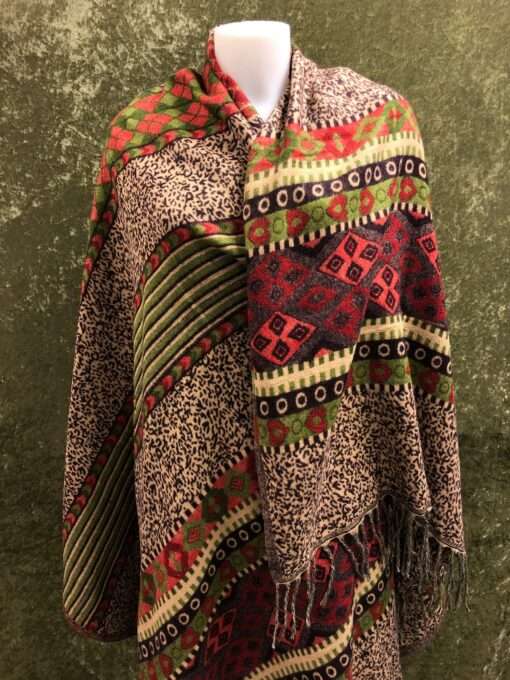 Tibet sjaal Joy choco - Afbeelding 2