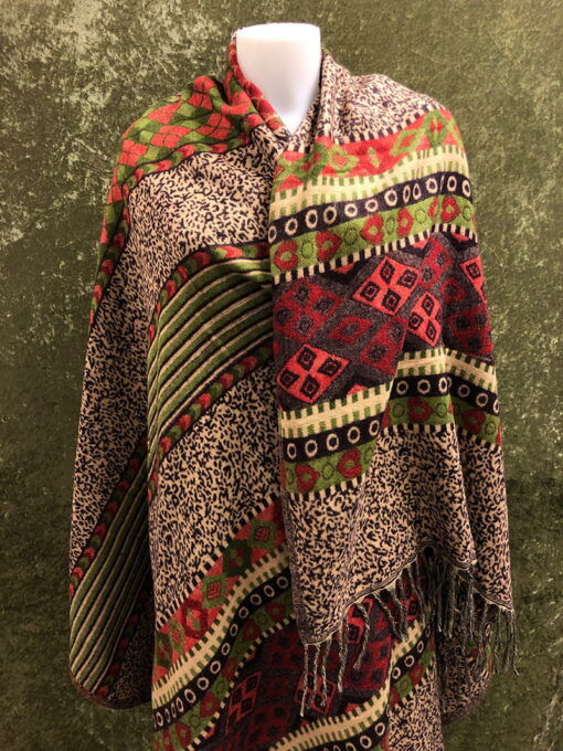 Tibet sjaal Joy choco - Afbeelding 2