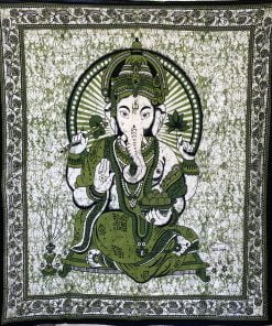 Prachtige gezeefdrukte strandkleden uit India. Past ook op een 2-persoons bed, bank of aan de muur. Honderd procent katoen.