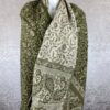 Tibet sjaal paisley legergroen crême