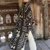 Kimono uit india gemaakt van een flinterdunne linnenlook katoen met een prachtig met de hand geblockprint patroon. One size fits all. Free size.